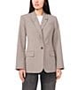 1. STATE Woven Peak Lapel Long Sleeve Blazer, Color:Black Multi - Image 3