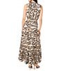 1. STATE Woven Split Round Neck Sleeveless Smocked Waist Tiered Maxi Dress - Image 2