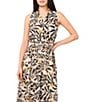 1. STATE Woven Split Round Neck Sleeveless Smocked Waist Tiered Maxi Dress - Image 3