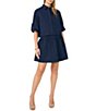 1. STATE Woven V-Neck Short Sleeve Button Down Blouse - Image 4
