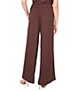 1. STATE Woven Wide Leg Drawstring Pants, Color:Chocolate - Image 2