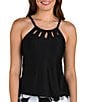 24th & Ocean Solid Cut-Out Scoop Neck Underwire Bra Swim Top - Image 4