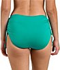 24th & Ocean Solid Mid Rise Adjustable Drawstring Tummy Control Hipster Swim Bottom - Image 2
