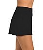 24th & Ocean Solid Tummy Control High Waist Skirted Swim Bottom, Color:Black - Image 3