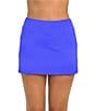 24th & Ocean Solid Tummy Control High Waist Skirted Swim Bottom - Image 1