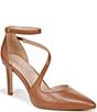 Color:English Tea Leather - Image 1 - 27 EDIT Abilyn Leather Ankle Strap d'Orsay Pumps
