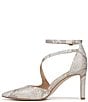 Color:White Snake - Image 5 - 27 EDIT Abilyn Iridescent Snake Print Leather Ankle Strap d'Orsay Pumps