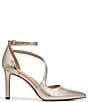 Color:Gold Leather - Image 2 - 27 EDIT Abilyn Metallic Leather Ankle Strap d'Orsay Pumps