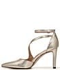 Color:Gold Leather - Image 5 - 27 EDIT Abilyn Metallic Leather Ankle Strap d'Orsay Pumps