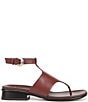 Color:Cappucino - Image 2 - 27 EDIT Beck Leather Ankle Strap Thong Sandals