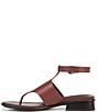 Color:Cappucino - Image 5 - 27 EDIT Beck Leather Ankle Strap Thong Sandals