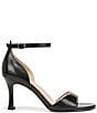 Color:Black - Image 2 - 27 EDIT Celeste Leather Ankle Strap Dress Sandals
