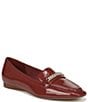 Color:Ruby Red Patent - Image 1 - 27 EDIT Clive Patent Leather Chain Detail Slip-On Loafers