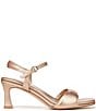 Color:Rose Gold - Image 2 - 27 EDIT Grace Leather Ankle Strap Dress Sandals