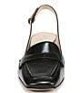 Color:Black - Image 6 - 27 EDIT Hunny Leather Square Toe Slingback Loafer Pumps