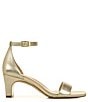 Color:Light Gold - Image 2 - 27 EDIT Iriss Metallic Leather Ankle Strap Square Toe Dress Sandals