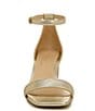 Color:Light Gold - Image 6 - 27 EDIT Iriss Metallic Leather Ankle Strap Square Toe Dress Sandals