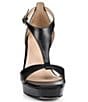 Color:Black - Image 6 - 27 EDIT Naturalizer Jae Leather T-Strap Platform Dress Sandals