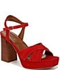 Color:Crantini Red - Image 1 - 27 EDIT Jaime Suede Ankle Strap Platform Dress Sandals