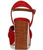 Color:Crantini Red - Image 3 - 27 EDIT Jaime Suede Ankle Strap Platform Dress Sandals