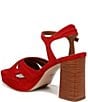 Color:Crantini Red - Image 4 - 27 EDIT Jaime Suede Ankle Strap Platform Dress Sandals