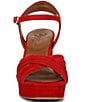 Color:Crantini Red - Image 6 - 27 EDIT Jaime Suede Ankle Strap Platform Dress Sandals