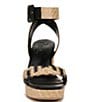 Color:Warm Natural Black - Image 6 - 27 EDIT Jaselle Braided Straw and Leather Square Toe Buckle Detail Ankle Strap Platform Dress Sandals