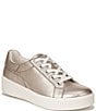 Color:Champagne - Image 1 - 27 EDIT Marisol Metallic Leather Lace-Up Sneakers