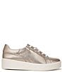 Color:Champagne - Image 2 - 27 EDIT Marisol Metallic Leather Lace-Up Sneakers