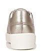 Color:Champagne - Image 3 - 27 EDIT Marisol Metallic Leather Lace-Up Sneakers