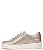 Color:Champagne - Image 5 - 27 EDIT Marisol Metallic Leather Lace-Up Sneakers