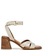 Color:Cremosa Taupe - Image 2 - 27 EDIT Yumi Leather Ankle Strap Block Heel Casual Sandals
