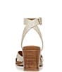 Color:Cremosa Taupe - Image 3 - 27 EDIT Yumi Leather Ankle Strap Block Heel Casual Sandals