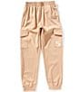 Nike 3BRAND by Russell Wilson Big Boys Woven Poly-Nylon Jogger Pants, Color:Hemp - Image 1