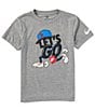 Color:Grey - Image 1 - Nike 3BRAND by Russell Wilson Big Boys 8-20 Short Sleeve Let's Go! Capmando Graphic T-Shirt