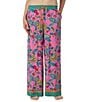 40WINKS Boho Blooms Print Woven Coordinating Sleep Pants - Image 1