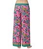 40WINKS Boho Blooms Print Woven Coordinating Sleep Pants - Image 2