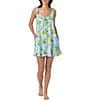 40WINKS Lemon Print Sleeveless Scoop Neck Woven Chemise - Image 1