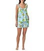 40WINKS Lemon Print Sleeveless Scoop Neck Woven Shorty Pajama Set - Image 3