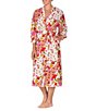 40WINKS Patchwork Floral Print Long Sleeve Woven Maxi Wrap Robe - Image 1