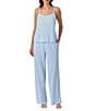 40WINKS Solid Sleeveless Round Neck Knit Pajama Set - Image 1