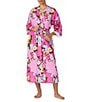 40WINKS Woven Floral Patchwork Bracelet-Sleeve Shawl Collar Coordinating Maxi Wrap Robe - Image 1