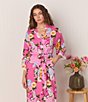 40WINKS Woven Floral Patchwork Bracelet-Sleeve Shawl Collar Coordinating Maxi Wrap Robe - Image 6