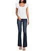 Color:Duchess - Image 5 - 7 For All Mankind Dian Denim Mid Rise Tailorless Bootcut Jean