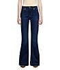 7 For All Mankind Dojo Tailorless Mid-Rise Flare Leg Denim Jeans - Image 1