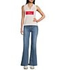 7 For All Mankind Modern Dojo Tailorless High Rise Flare Leg Jeans - Image 3