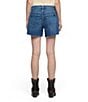 7 For All Mankind Monroe Medium Wash High Rise Long Denim Shorts - Image 2