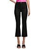 Color:Coated Black - Image 1 - Slim High Rise Coated Cropped Flared Jeans