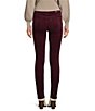 Color:Cabernet - Image 2 - Stretch Velvet High Waist Skinny Leg Jeans