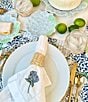 8 Oak Lane Hydrangea Stem Reversible Placemat, Set of 6, Color:Blue - Image 3